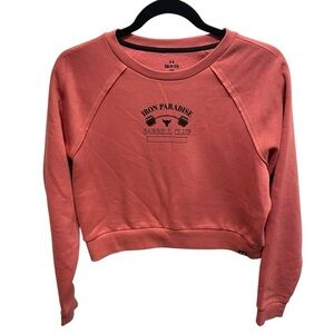 Under Armour Project Rock Iron Paradise Women Training Sweatshirt small pink